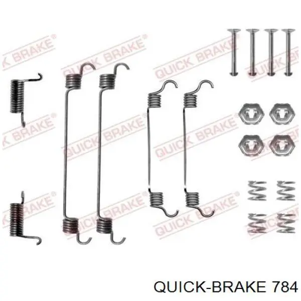 784 Quick Brake монтажний комплект задніх барабанних колодок
