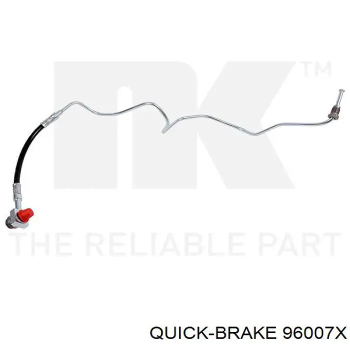 96007X Quick Brake Шланг гальмівний задній, лівий