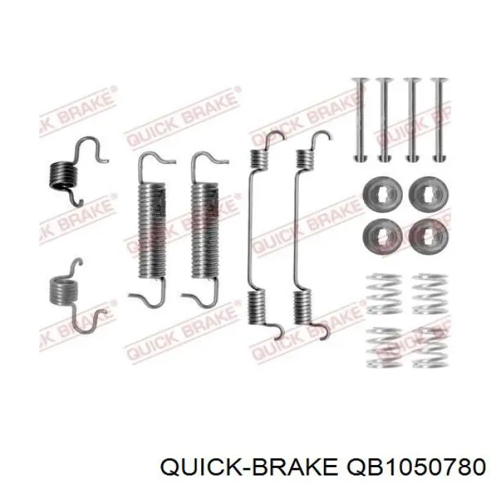 Монтажний комплект задніх барабанних колодок Quick Brake QB1050780 ціна, від 9.24 USD