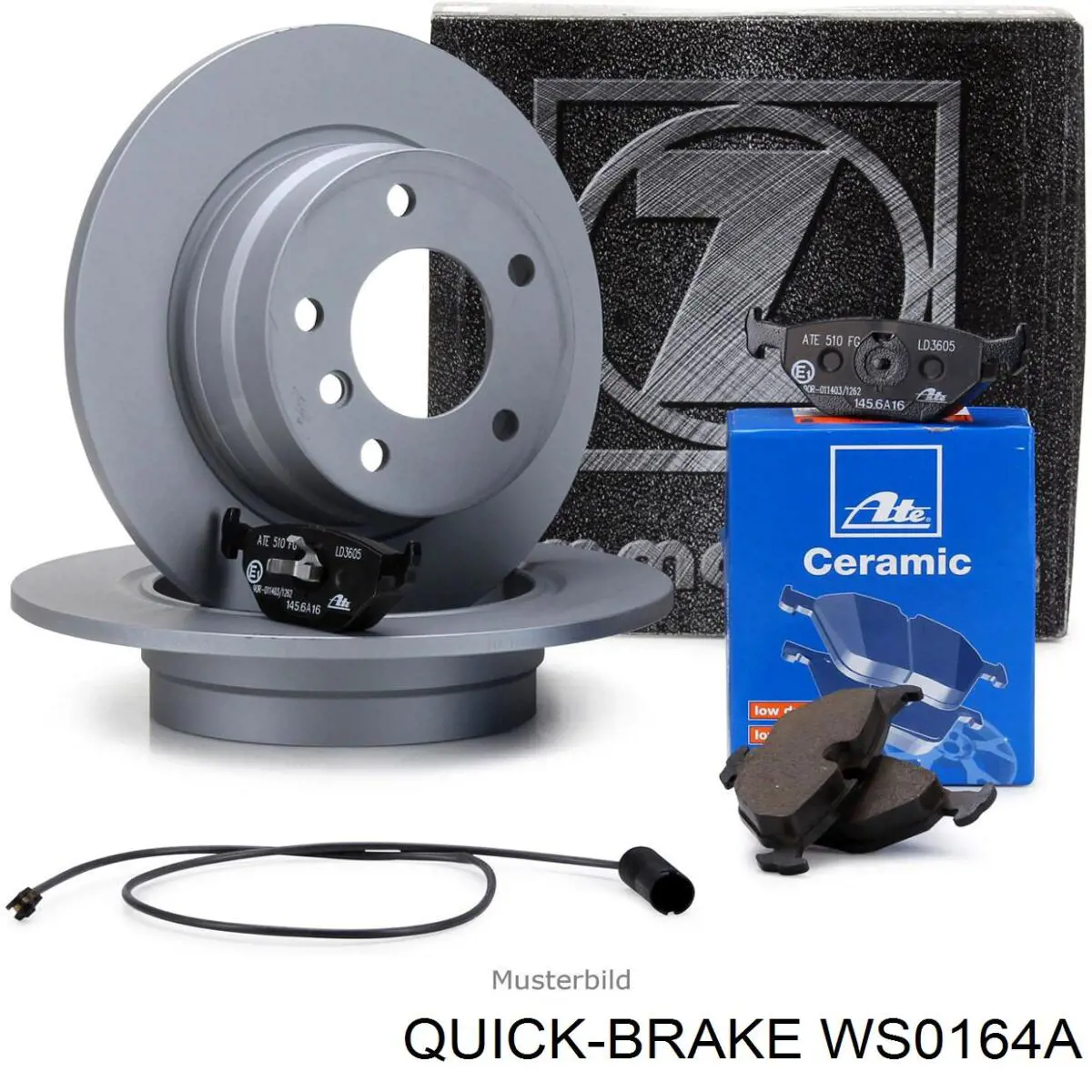 Датчик зносу гальмівних колодок, задній WS0164A Quick Brake