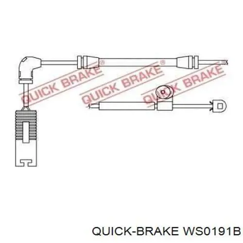 Купити WS0191B Quick Brake Датчик зносу гальмівних колодок