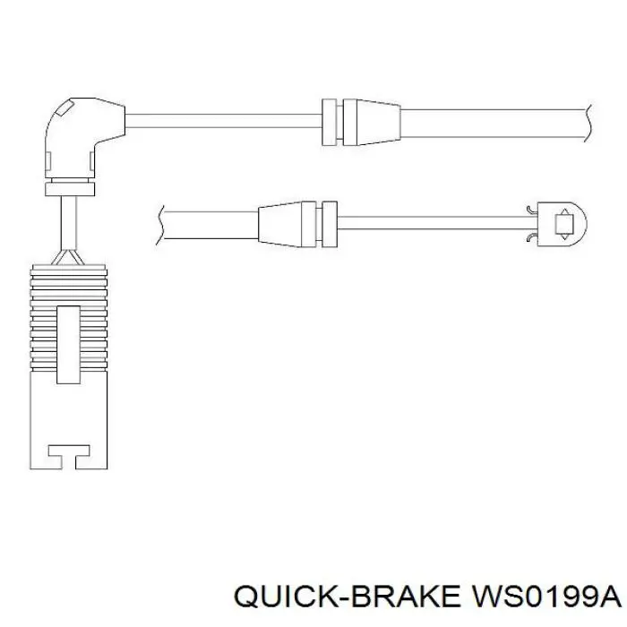 WS0199A Quick Brake датчик зносу гальмівних колодок, передній
