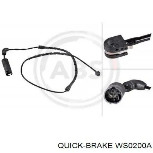 Датчик зносу гальмівних колодок, задній Quick Brake WS0200A