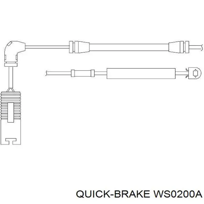 WS0200A Quick Brake датчик зносу гальмівних колодок, задній