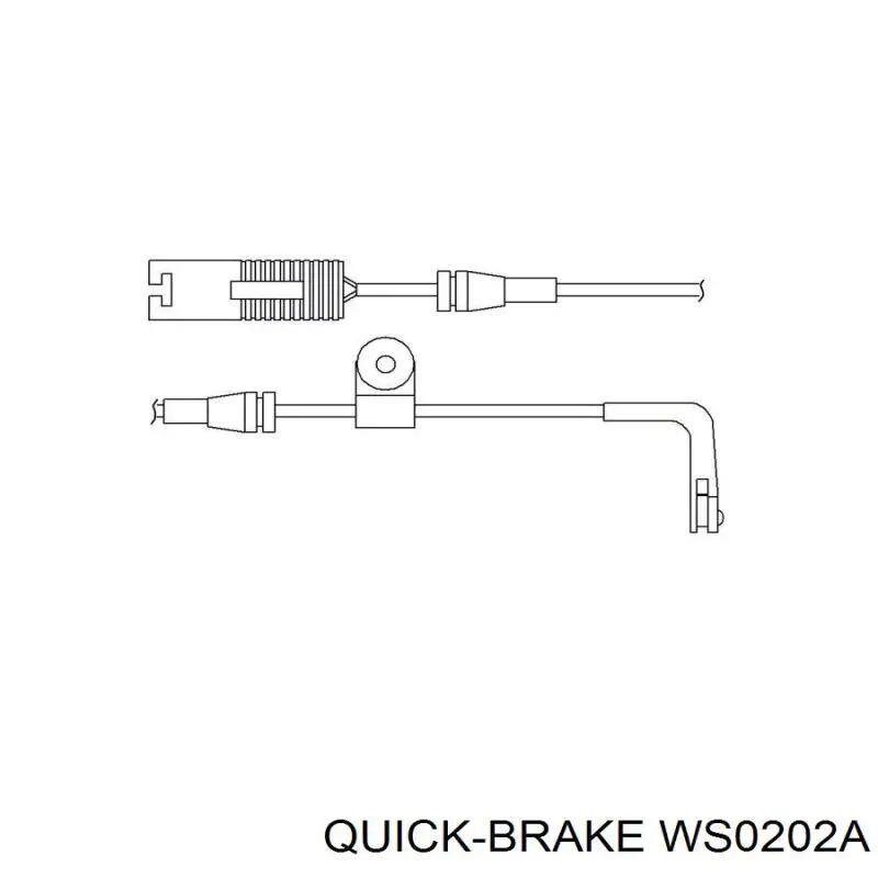 WS0202A Quick Brake датчик зносу гальмівних колодок, задній