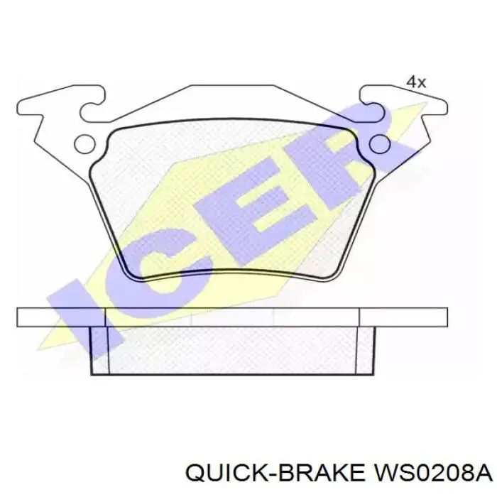 Датчик зносу гальмівних колодок, задній Quick Brake WS0208A ціна, від 1.39 USD