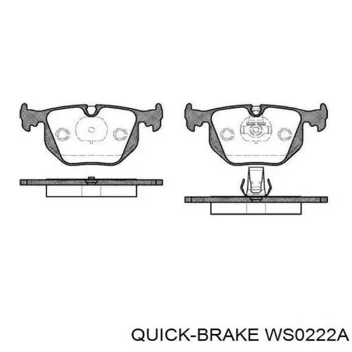 Купити WS0222A Quick Brake Датчик зносу гальмівних колодок, задній