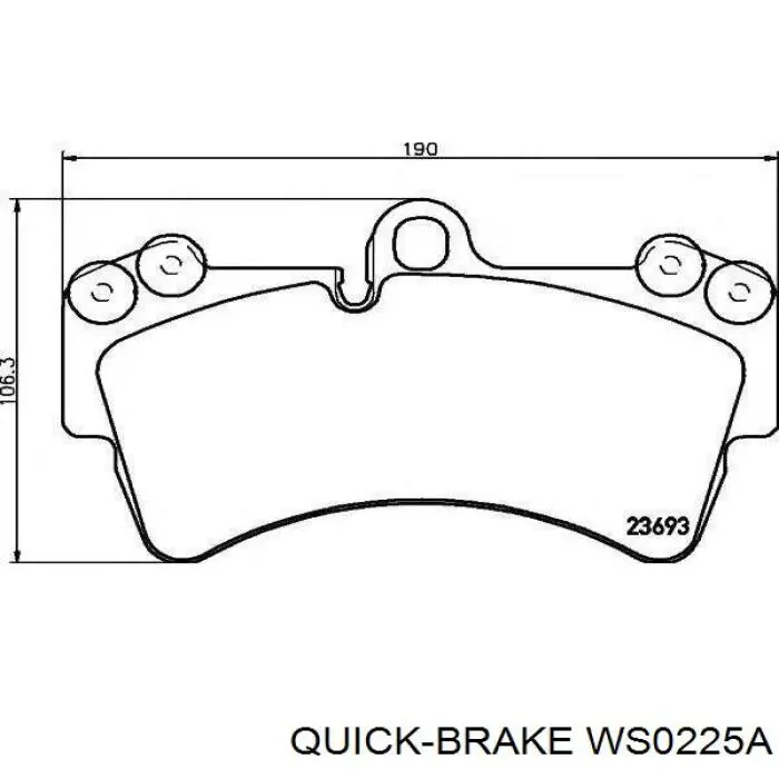 WS0225A Quick Brake Датчик зносу колодок