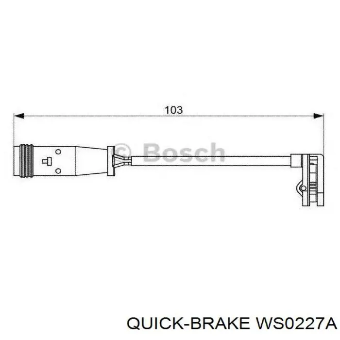 Сигналізатор знос гальмівних колодок Quick Brake WS0227A ціна, від 1.67 USD