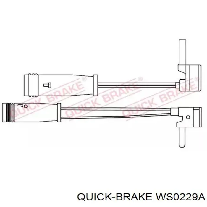 Датчик зносу гальмівних колодок, передній правий Quick Brake WS0229A ціна, від 3.72 USD
