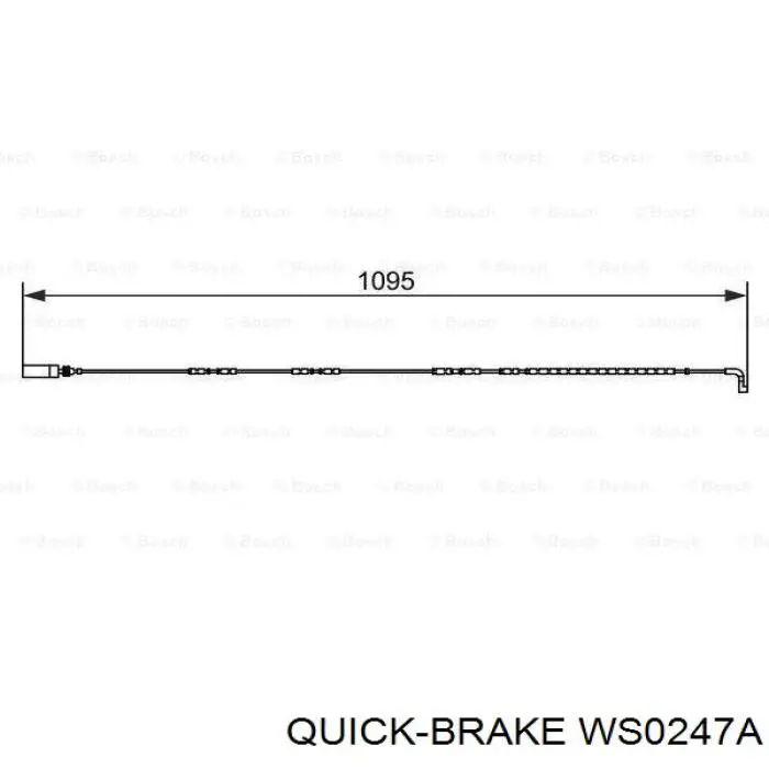 WS0247A Quick Brake датчик зносу гальмівних колодок, задній