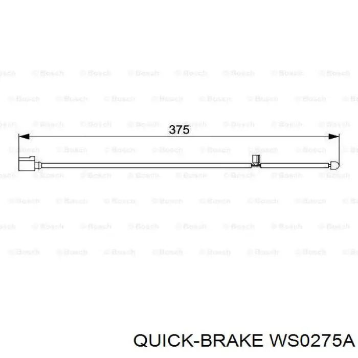 Датчик зносу гальмівних колодок, передній WS0275A Quick Brake