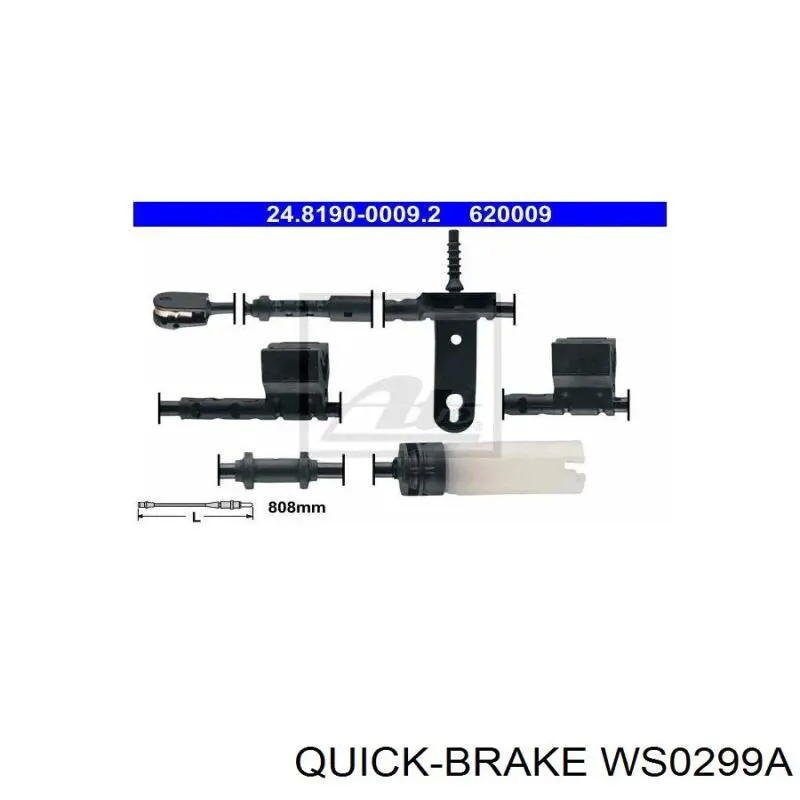 Датчик зносу колодок Quick Brake WS0299A ціна, від 7.10 USD