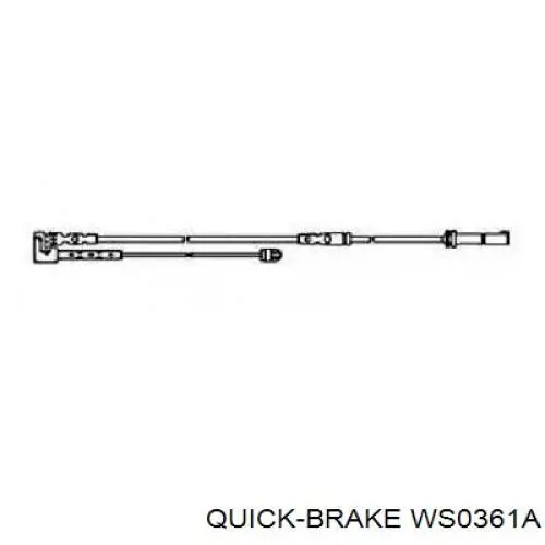Датчик зносу гальмівних колодок, передній лівий Quick Brake WS0361A ціна, від 9.17 USD