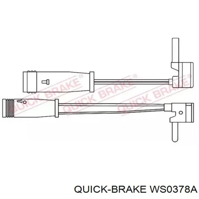 Датчик зносу гальмівних колодок, передній WS0378A Quick Brake