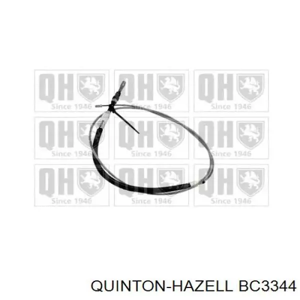 BC3344 QUINTON HAZELL трос ручного гальма задній, правий/лівий