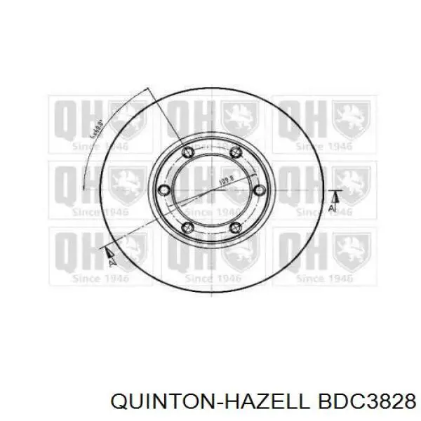 BDC3828 QUINTON HAZELL Гальмо дискове переднє