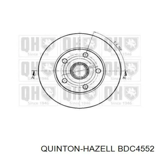 Диск гальмівний задній BDC4552 QUINTON HAZELL