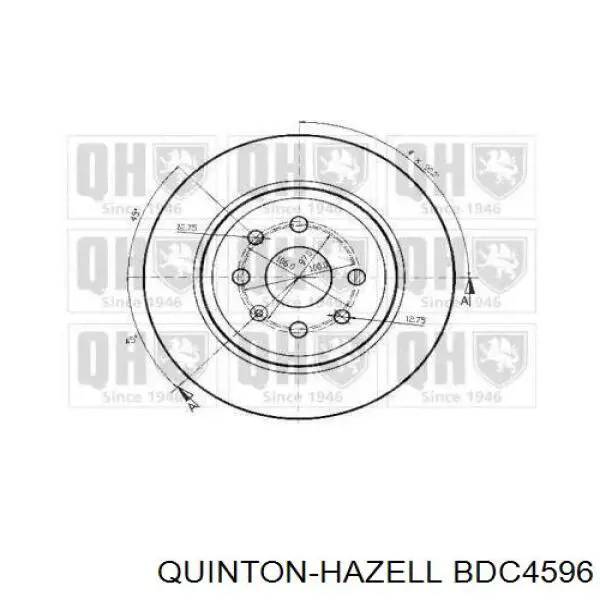 Диск гальмівний задній BDC4596 QUINTON HAZELL