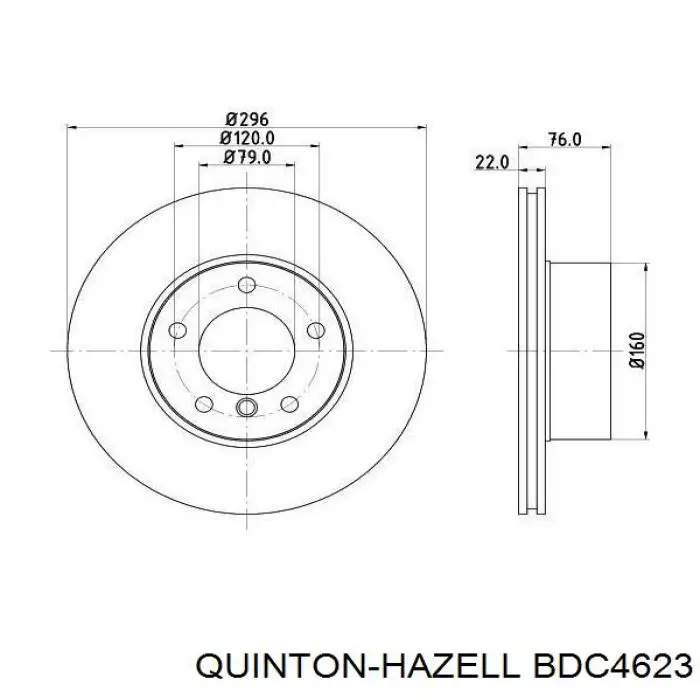 Купити BDC4623 QUINTON HAZELL Ротор гальмівний