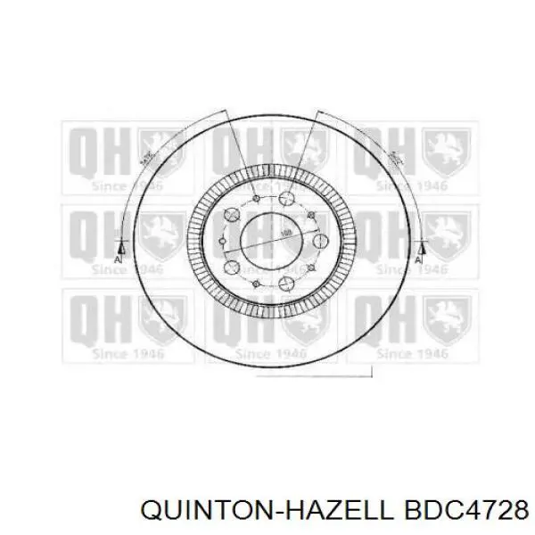 BDC4728 QUINTON HAZELL диск гальмівний передній