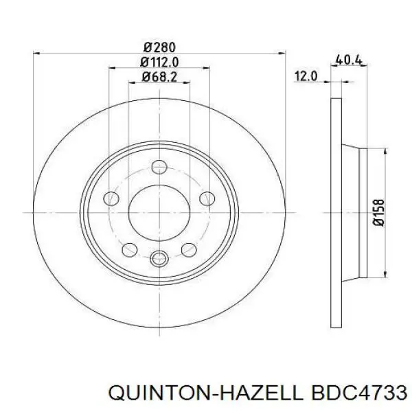 Задні дискові гальма QUINTON HAZELL BDC4733 ціна, від 30.22 USD