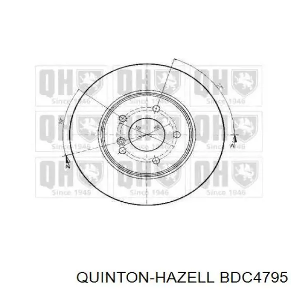 BDC4795 QUINTON HAZELL диск гальмівний задній