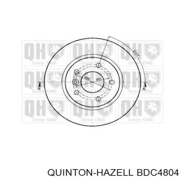 BDC4804 QUINTON HAZELL диск гальмівний передній
