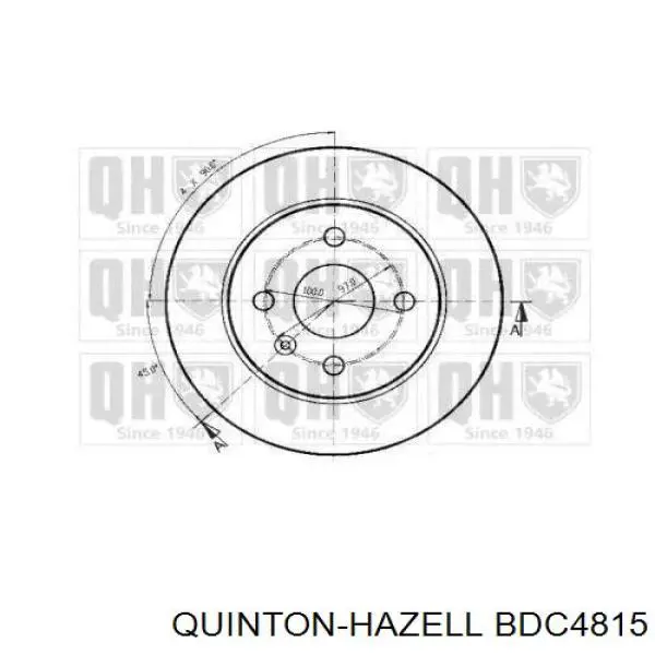 BDC4815 QUINTON HAZELL Дискові гальма