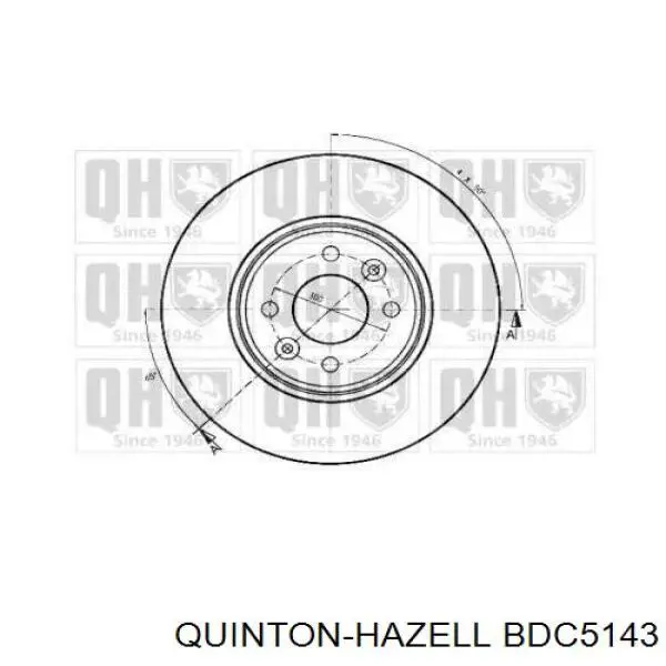 BDC5143 QUINTON HAZELL Гальмо дискове переднє