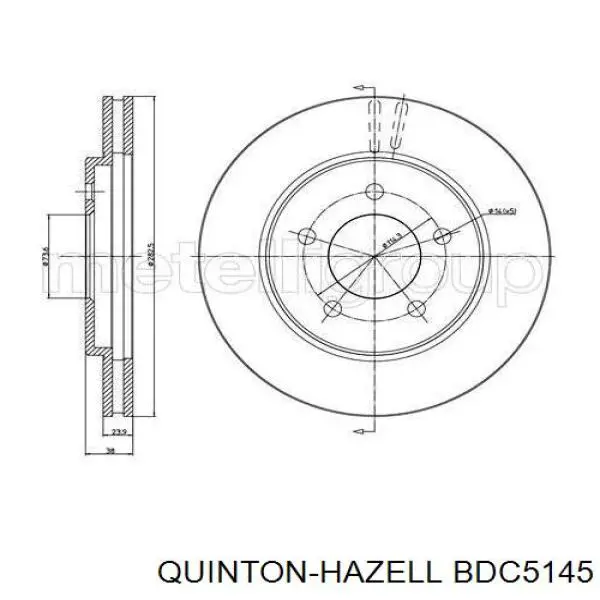 Купити BDC5145 QUINTON HAZELL Ротор гальмівний
