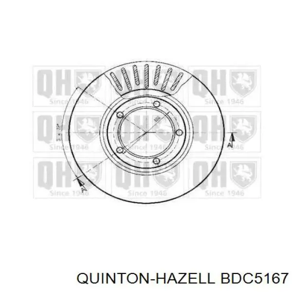 Диск гальмівний передній BDC5167 QUINTON HAZELL