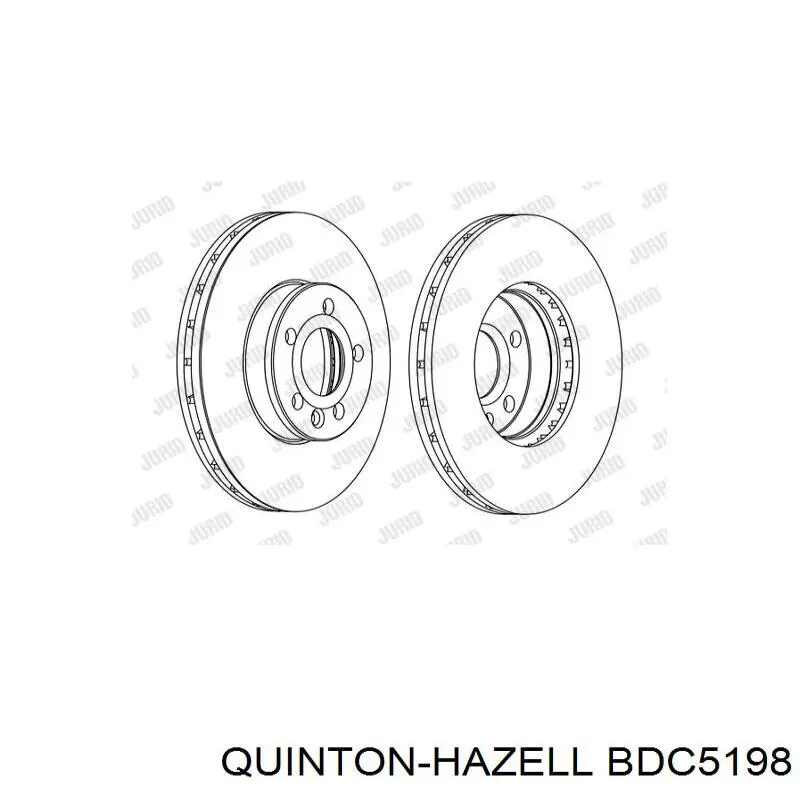 Диск гальмівний передній QUINTON HAZELL BDC5198