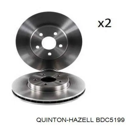 Диск переднього гальма QUINTON HAZELL BDC5199 ціна, від 39.00 USD
