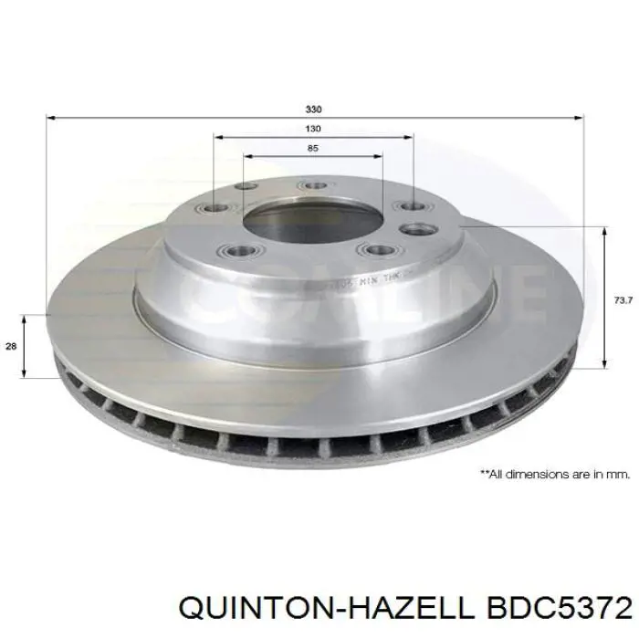 Гальмівні диски BDC5372 QUINTON HAZELL