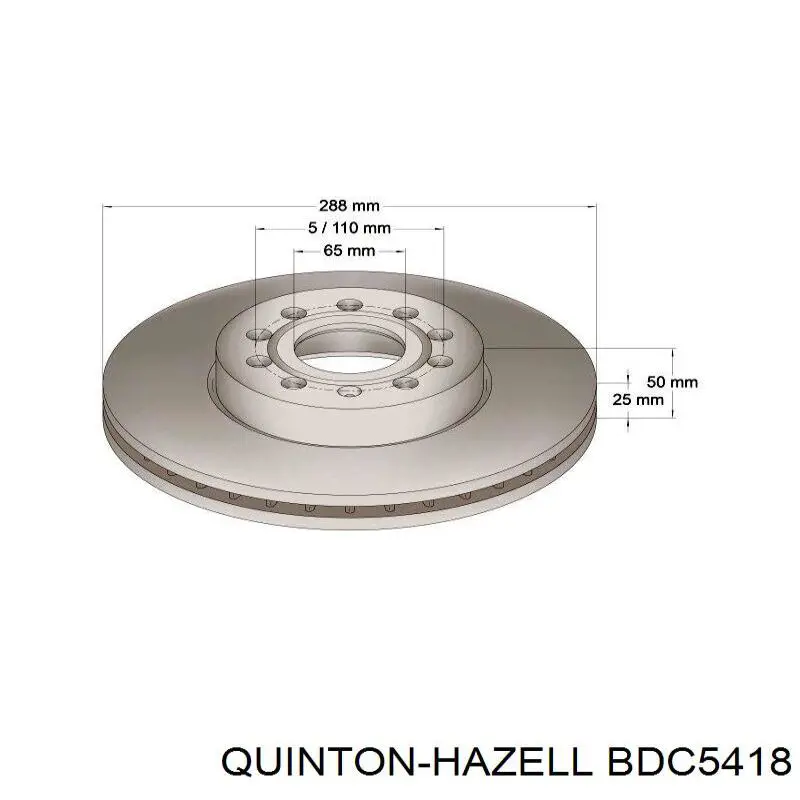 Ремкомплект передніх гальм QUINTON HAZELL BDC5418 ціна, від 34.26 USD