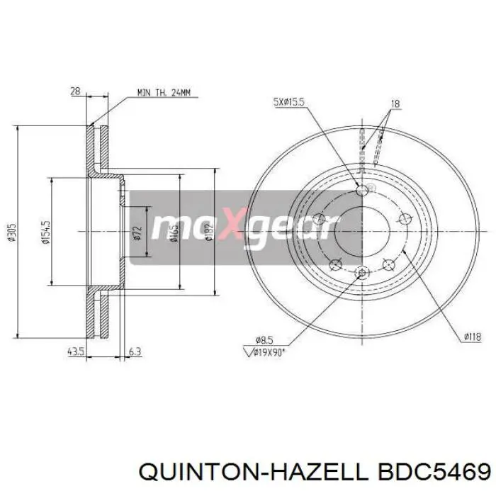 Купити BDC5469 QUINTON HAZELL Ротор гальмівний