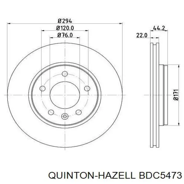 Купити BDC5473 QUINTON HAZELL Диск заднього гальма