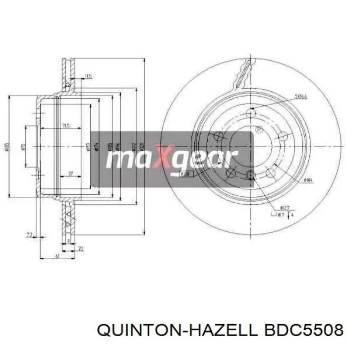 BDC5508 QUINTON HAZELL Дискові гальма