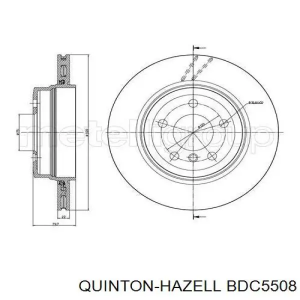 Задні дискові гальма QUINTON HAZELL BDC5508 ціна, від 57.13 USD