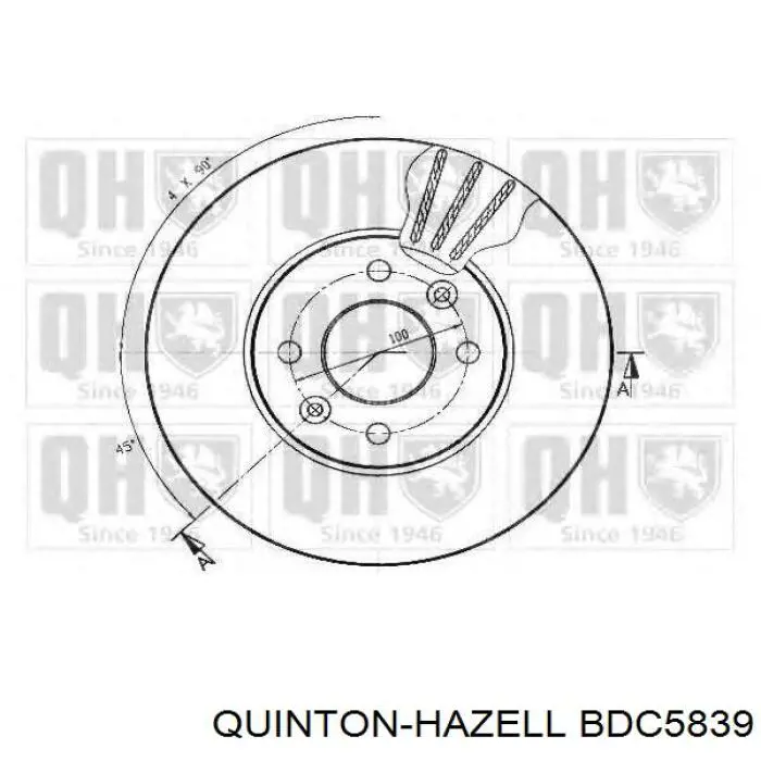 Купити BDC5839 QUINTON HAZELL Ротор гальмівний