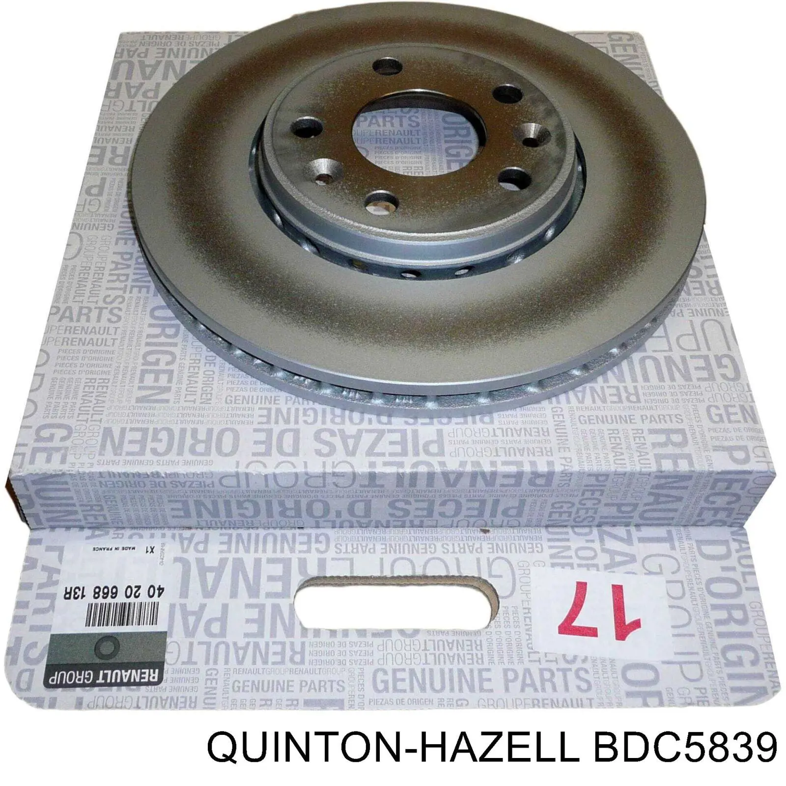 Гальмівні диски передні BDC5839 QUINTON HAZELL
