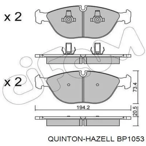 Передні тормозні колодки HWA2104200120 Mercedes