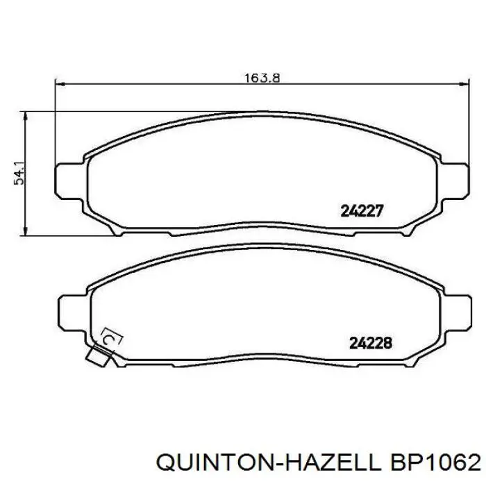 Задні дискові колодки QUINTON HAZELL BP1062