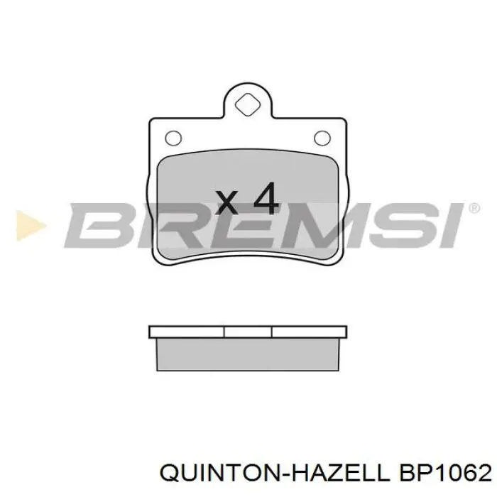 BP1062 QUINTON HAZELL Колодки гальмівні задні, дискові