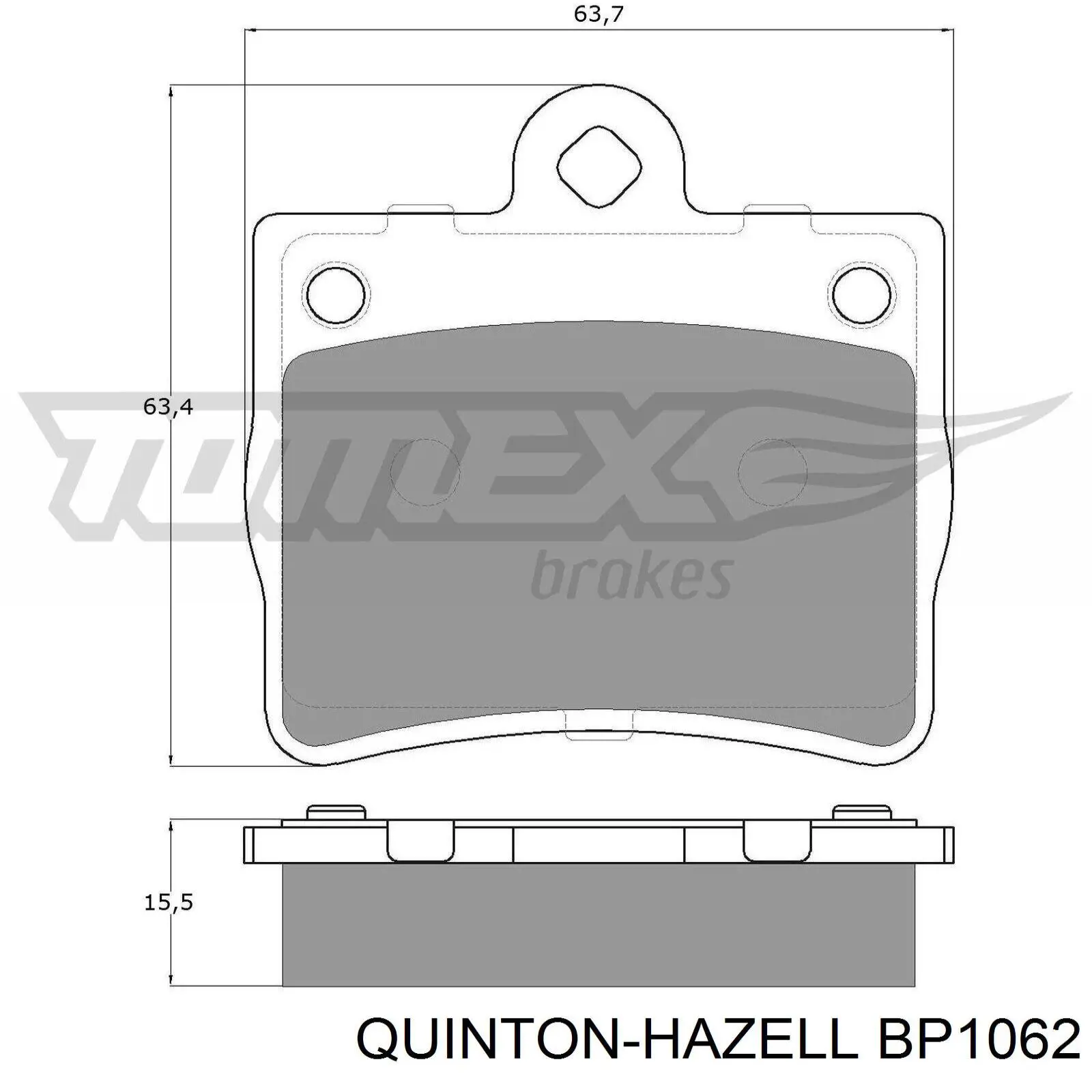 Задні гальмівні колодки QUINTON HAZELL BP1062 ціна, від 13.86 USD