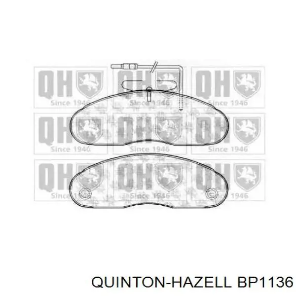 Купити BP1136 QUINTON HAZELL Колодки гальмівні передні, дискові