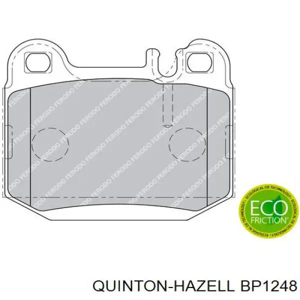 Купити BP1248 QUINTON HAZELL Задні колодки