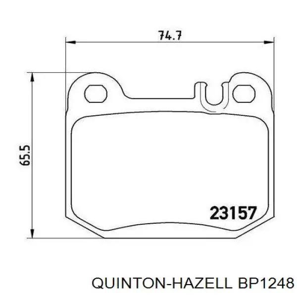 Задні гальмівні колодки BP1248 QUINTON HAZELL