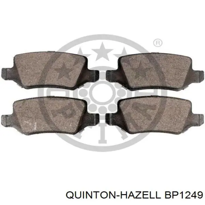 Задні гальмівні колодки BP1249 QUINTON HAZELL